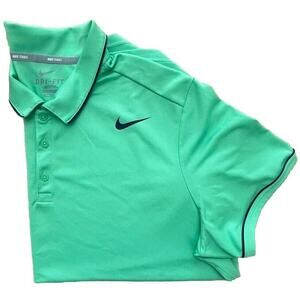 GREEN DRI-FIT NIKE TENNIS COURT POLO SHIRT MENS SIZE XXL 2XL